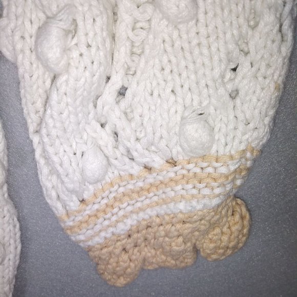 Express Tricot Hand Knit White Sweater Women's Size M - Picture 4 of 5